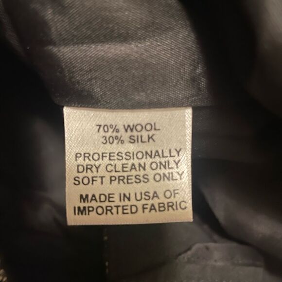 TAMOTSU silk wool dress pants 6 - Picture 4 of 6